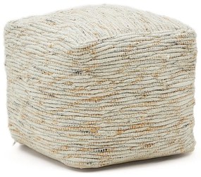 Bézs gyapjú puff Selise – Kave Home