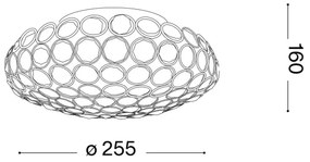 Ideal Lux - LED Kristály mennyezeti lámpa KING 3xG9/3W/230V átm. 25,5 cm króm