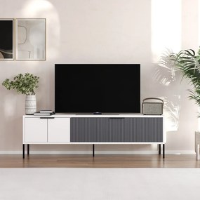 Noah TV-állvány, fehér-antracit, 150 cm