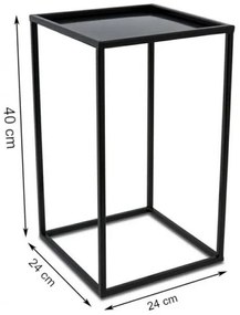 Virágállvány 40x24 cm fekete