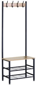 Intenso Home előszobai ruhafogas cipőtartó polcokkal 60 x 175cm sonoma tölgy