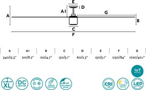 Ventilátoros Lámpa Fehér ATTOS FARO 33494