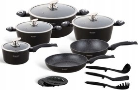 Márvány edénykészlet Fekete 15 db-os Edenberg