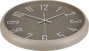 Falióra 41 cm átmérő, műanyag, fehér számokkal, barna