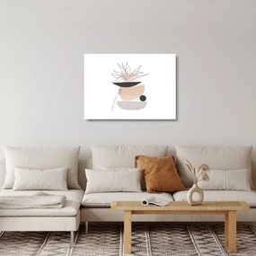 Üveg kép - Vonal művészeti virágok N⁰1 (70x50 cm)