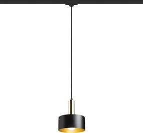 RENDL GIULIA 20 háromáramkörös sínre fekete/aranybarna sárgaréz 230V LED E27 15W