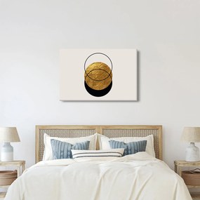 Kép - Absztrakció arany és fehér N⁰2 (90x60 cm)