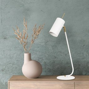 Fehér asztali lámpa fém búrával (magasság 55 cm) Sivani – Opviq lights