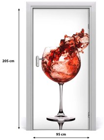 Ajtóposzter öntapadós Egy pohár bor 85x205 cm