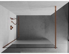 Mexen Kioto zuhanyparaván 90x200 cm 8 mm, rózsaszín arany profil, átlátszó jegesedés üveg, 800-090-101-01-35