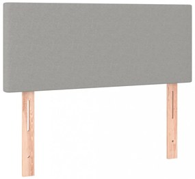 világosszürke szövet LED-es fejtámla 90x5x78/88 cm