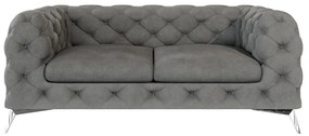 Szürke bársony kanapé 185 cm Chelsea – Ropez