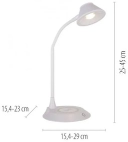 JUST LIGHT. 14414-16 - LED dimmelhető asztali lámpa töltéssel PUCKI LED/4,5W/230V fehér