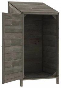 Antracitszürke tömör fenyőfa kerti fészer 55 x 52 x 112 cm