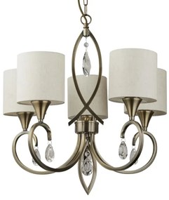 Searchlight 1605-5AB - Csillár láncon ALBERTO 5xE14/60W/230V