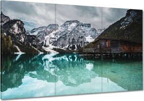 Festmények 120x80 Fa házikó a hegyekben