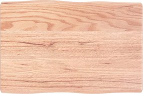 vidaXL világosbarna asztallap 60x40x(2-4) cm kezelt tömör élőszegélyes