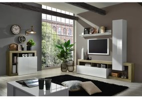 Nappali szekrénysor LENOR fehér/barna