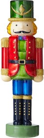 X-MAS üveg LED diótörő 30cm, piros