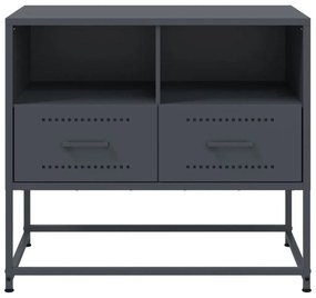 antracitszürke acél TV-szekrény 68 x 39 x 60,5 cm