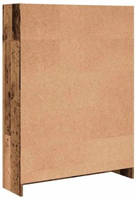 antik fa színű szerelt fa könyvespolc 80 x 24 x 109 cm