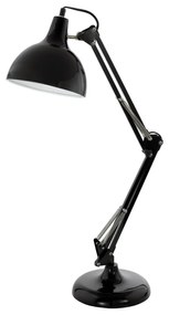Eglo 94697 Borgillio asztali lámpa, fekete, E27 foglalattal, max. 1x40W, IP20