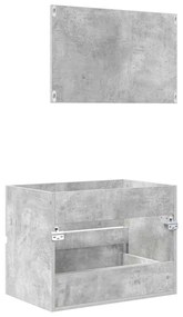 vidaXL Fürdőszoba bútor szett fiókkal tárolóval Beton Szürke Faanyag