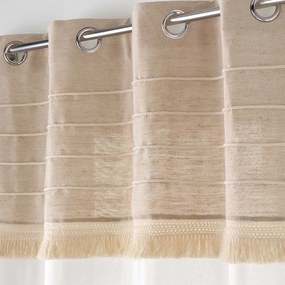 Fehér-barna jutakeverék függöny 140x240 cm Cirrus – douceur d'intérieur