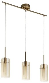 Searchlight 3303-3CP - Csillár zsinóron DUO 3xE14/60W/230V réz