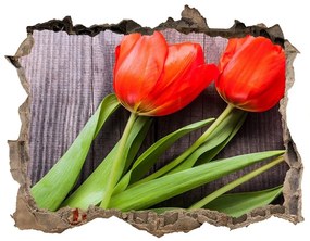 Lyuk 3d fali matrica Piros tulipánok nd-k-137777387
