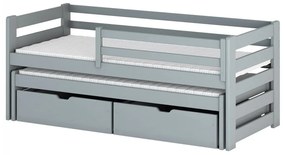 Gyerekágy 80 cm Palkana (szürke) (ágyráccsal) (tárolóhellyel). 1103320