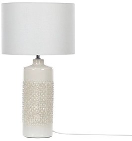 Fehér kerámia asztali lámpa 58 cm ANSEBA Beliani