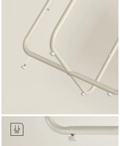 NOIRA kisasztal krémszín/fehér