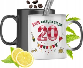 Mágikus Bögre 20. Születésnapra Színváltós Nyomtatott Fényképpel