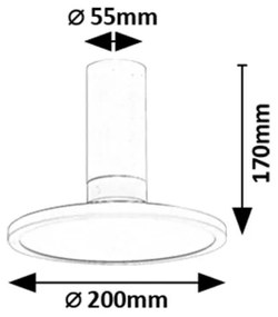 Rabalux 71328 - OVIDIA LED mennyezeti lámpatest LED/20W/230V 3000K fehér
