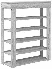 szürke sonoma színű szerelt fa cipőtartó 80x30x98 cm