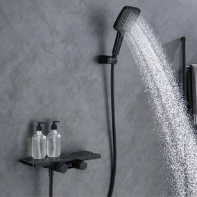 Termosztátos zuhanyrendszer ELITE EDITION BBT2053 LED-kijelzővel, több színváltozatban — Matt fekete kő