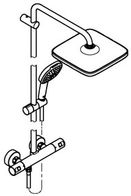 GROHE 266962431 - VITALIO COMFORT 250 zuhanyrendszer 250 × 250 mm fekete