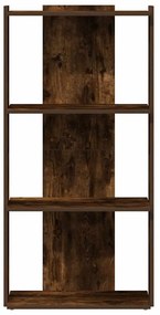 Könyvespolc 3 szintes füstölt tölgy 60x30x120 cm Műfűrészáru