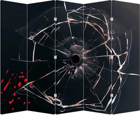 Paraván - Absztrakt törött üveg (210x170 cm)