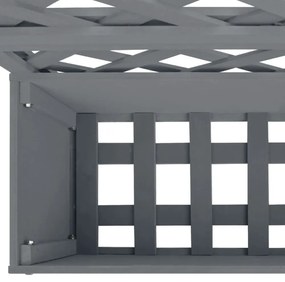 2 db szürke WPC rácsos ültetőláda 65 x 33 x 135 cm