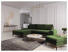 Planet palackzöld kinyitható sarokkanapé, bal oldali - Windsor &amp; Co Sofas