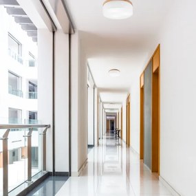 Brilagi - LED mennyezeti lámpa BELLADONNA 3xE27/15W/230V átm. 50 cm fehér/tölgy