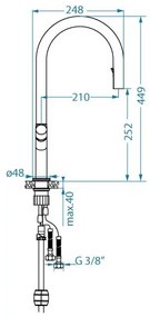 ALVEUS 1150779 - Mosogató csap SWAN 44,9 cm bronz