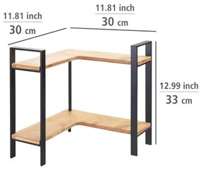 WENKO 53028100 - LOU polc 30x33 cm fekete/barna