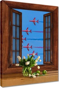 Vászonkép 50x70 Repülőgépek bemutató