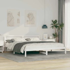 Ágykeret LED -es lámpákkal Fehér 200 x 200 cm faszínű