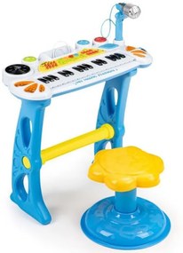 Gyerek zongora mikrofonnal és Flower Yellow taburettel