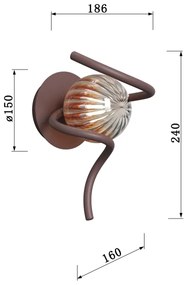 ONLI - Fali lámpa FRIDA 1xG9/10W/230V réz