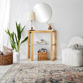Trapezoid komód, tölgy, 85 cm